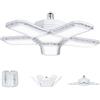 SAUGLAE Lampadine LED per Garage, E27 Deformabile 80W 9000LM, 6500K Bianco Freddo, Lampadine da LED con 4 Pannelli Regolabili per Garage, Magazzino, Officina, Seminterrato (Pack of 1)