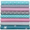 aufodara 8 Pezzi 50 x 50 cm Tessuti Tessuto Cotone Stoffa Patchwork Cucito Creativo Stoffe a Metro Materiali per Hobby Creativi DIY Fatto a Mano (Grigio Rosa Verde Menta)