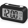 Sarsumir Sveglia Digitale, Sveglia da Comodino Silenziosa Smart a Batteria con Luce Notturna a LED Orologio Digitale con Funzione Snooze Data Temperatura per Bambini Ragazza Ragazzo Adulti, Nero
