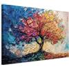 murando - Quadro Moderno Camera da Letto, Albero e Rami Astratti, 60x40 cm | Chiodi Inclusi, 1 Pezzo, Pannelli Decorativi per Pareti, Decorazione da Parete, Resistenti Allo Sbiadimento