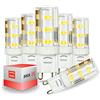 PEGASO - SET di 6 LAMPADINE LED BISPINA G9 - AC 220/240V - 6W EQUIVALENTI A 45W DELLA LAMPADINA ALOGENA - 480 Lumen, LUCE FREDDA 6000K