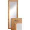 BD ART Specchio decorativo da parete, 150 x 50 cm, ambra e rovere