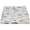 SaRani Tessuto Loneta di Cotone Fantasia Marina, Stoffa Stampata per Arredo Casa Tovaglie Cuscini Tendaggi H 280 CM (Pesciolini Colorati, Taglio 260x280 cm)
