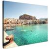 MuchoWow© Stampe Su Tela Quadro Soggiorno Quadri Camera Da Letto Moderni | 70x50 cm - Accessori Salotto Poster Da Parete Con Cornice Decorazione Muro Cucina AstrattiPorto - Mare - Costa