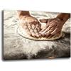 Printerland Quadri Moderni PIZZA Pizzeria Ristorante PUB Quadro moderno su tela da Parete XXL grande Stampa su tela canvas Sala Pranzo Decorazione Murale muro Arredo Cucina (70x100 cm, 4)