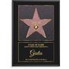 Triangle Déco Stella star Hollywood rossa nome Walk of Fame - Regalo personalizzato | Stampa decorativa di stella rossa della passeggiata della fama, con il nome al centro