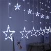 BLOOMWIN LED Luci Catena, Catena Luminosa 12 Stelle 2 x 1m 8 Modalità con Telecomando e Ganci USB Luci Natalizie per Natale Finestra Stanza Festa Compleanno Bianco