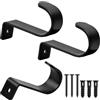 Wisebom 3 Pezzi Staffe Aste per Tende Staffa Palo per Tende Supporto Asta per Tenda di Montaggio Supporto per Asta da Tenda Staffa da Parete per Tende Adatto a Diametro del Tubo 2.54 cm, con 3 Viti