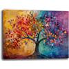 Printerland Quadro Moderno soggiorno ALBERO della VITA 4 Stagioni Astratto Quadri moderni da Parete Stampa su tela Canvas Decorazione Murale muro Arredo Camera da letto Salone (16, 30x40 cm)