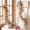 Qivra 2 PCS Fiori di Ciliegio Artificiali, Tralcio di viola artificiale Rosa 180cm, Ghirlanda di Flor 126 Fiore per Matrimoni Feste Giardini Stanze Decor