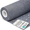 Amazinggirl Tessuto impermeabile al metro 1M x 160 cm - Stoffa resistente all'acqua per esterni ideale per tende cuscini coperture mobili da giardino e progetti di cucito Blu jeans lino ecologico Oeko-Tex