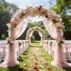 EUBSWA 3 m x 160 cm tessuto organza tulle rosa venduto al metro tessuto arredo matrimonio decorazione arco cerimonia