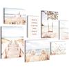 Novart Quadros - Completamente Pronto Da Appendere - Immagini - Spiaggia Mare - 7 Pezzi Set Moderni - N038171a