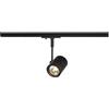 SLV, Lampada con sistema monofase BIMA 1 / Faretto, spot LED, faretto a soffitto, lampada a soffitto, sistema a binari, illuminazione da interno / GU10 50W nero Adattatore monopolare alluminio