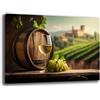 Printerland Quadro Moderno VINO TOSCANA VIGNETO Quadri moderni Cucina Ristorante PUB su tela da Parete XXL grande Stampa su tela canvas Sala Pranzo Decorazione Murale muro Arredo (50x70 cm, 9)