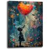 Printerland Quadro Moderno Banksy Bambina Palloncino Quadri moderni soggiorno da Parete XXL grande Stampa su tela Canvas Decorazione Murale muro Arredo Camera da letto Cucina (17, 30x40 cm)