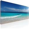 CheQuadro! Quadro marino grande soggiorno, quadro orizzontale mare Veduta del Mare Cristallino e Spiaggia stampa su tela, intelaiato pronto da appendere seal6-120x50 cm