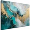 Feeby Quadro su Tela Non Tessuta - Stampa Su Tela - Marmo Astrazione Glamour Oro - 120x80 cm - Decorazione Murale - Moderno Soggiorno - quadri moderni soggiorno - poster