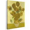 BKstuff Quadro stampa su tela canvas Quadro opere di Vincent Van Gogh Paesaggio da appendere Arredamento Soggiorno (50x60cm, Vaso con dodici girasoli (1888), Vincent Van Gogh)