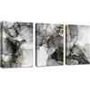 FajerminArt 3pcs Marmo grigio oro bianco Quadri Moderni Grande Stampa su Tela Con Cornice Quadri su tela pittura su tela poster Decorazione Murale Adatto Soggiorno Camera da letto 120x60cm(40x60cmx3)