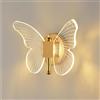 DLGLOLIN Applique da parete LED per interni lampada da parete a farfalla creativa, 10 W decorativa illuminazione da parete moderna da soffitto per bambini, camera da letto, soggiorno, luce calda