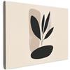 MuchoWow© Quadri Moderni Camera Da Letto Foto Quadro Con Cornice | 80x60 cm - Decorazioni Parete Soggiorno Stampa Su Tela Moderna Casa Salotto Poster Pianta - Beige - Japandi