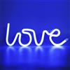 JEMESI Love Insegna al neon, luce al neon a LED, alimentata a batteria/USB, luci al neons a LED, luci al da parete, decorazione artistica da parete per camera da letto, bar, feste (34,8 x 13 cm)