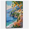 Printerland Quadri moderni Soggiorno Costiera Limoni Mare Spiaggia Stampa su tela Canvas Astratto Camera da Letto (20, 50x100 cm, Canvas intelaiato)