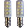 WELSUN E14 12V LED Lampadine 2 4V AC/DC 5W 63LÉ 4014, 400-450 Lumen. Dimmerabile, per la luce del segnale del cimitero ad energia solare, Barca, Camper Marine RV 2-Pack (Colore: Cool Whtie)