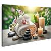 islandburner Quadro su tela relax nella spa con candele e orchidee massaggio tailandese studio immagini murali poster
