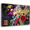 Printerland Quadro Moderno Soggiorno stile KANDINSKY accompagnamento Quadri moderni Astratti da Parete XXL grande Stampa su tela Canvas Decorazione Murale muro Arredo Camera da letto Cucina (6, 30x40 cm)
