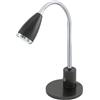 Eglo lampada da tavolo Fox, lampada da scrivania a 1 fiamma, classica, in | acciaio, lampada per ufficio in antracite e cromo, attacco GU10