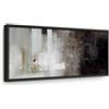 murando - Quadro Moderno Cornice Nera, Astratto, 120x40 cm | Chiodi Inclusi, 1 Pezzo, Quadri Moderni, Soggiorno, Telaio in Legno, Argento Grigio, Produzione Europea
