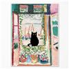 GAINOW Henri Matisse Quadro a olio su tela Arte murale Matisse famoso gatto nero aperto poster stampa floreale divertente estetica per camera da letto bagno 30 x 40 cm senza cornice