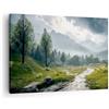 ARTTOR Moderno Quadro su Tela 70x50 cm Stampe da Parete Paesaggi Foresta - 5333 | Montagna Paesaggio Fiume Quadro Decorativo 1 pezzo Soggiorno Camera da Letto Arte da Parete Decorazione da Parete ARTTOR