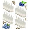 Buyglass Set di 20 Bottiglie Amaro di Vetro Trasparente con Tappi, 700 ml, Stile Quadrato con porta etichetta personalizzata