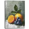 Printerland Quadro su Tela Cucina Frutta Astratta Stile Moderno - Decorazione Murale Design Contemporaneo Stampa Artistica su Canvas per Sala Pranzo Soggiorno (2, 30x40 cm, Canvas intelaiato)
