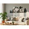 VAILLA Montagne Quadri Moderni Soggiorno - Legno 3D Decorazione da Parete | Legno MDF 6 mm, Tagliato al Laser, Paesaggio Montano, 5 Misure, Nero Argento Oro, personalizzabile, Soggiorno Cucina