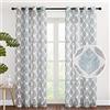 Generic Tende velate in lino per fattoria, con occhielli, alla moda, con stampa di foglie, decorative per mantenere la privacy, pannelli semi velati per soggiorno, larghezza 50 x lunghezza 84 cm, 1 pezzo, blu