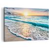 ARTTOR Stampe da Parete Moderne 100x70 cm Quadro su Tela Paesaggi Marino - 3621 | Mare Onda Spiaggia Quadro Decorativo Grande 1 pezzo Soggiorno Camera da Letto Arte da Parete Decorazione da Parete ARTTOR