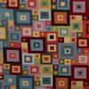 Kt KILOtela - Tessuto per Tappezzeria, Gobelin Jacquard, per Rivestire Sedie, Cuscini, Divano, Resistente all'Usura, Larghezza 280 cm, Lunghezza a Scelta in Misure di 50 cm, Geometrico, Quadrati