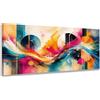 Wallazz Stampa su Tela Canvas Astratta - Quadri Moderni Soggiorno - Arte Astratta per Soggiorno, Camera da Letto, Ufficio e Arredamento Casa 50x150 cm