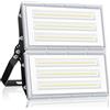 YIQIBRO Faretto LED da Esterno 200W 20000LM 2 in 1 Faro LED Esterno,1 Pezzi | IP67 Impermeabile Lampade LED con Trasformatore, 6500K Bianco Freddo Luce LED Esterno Per Giardino Garage Fabbrica Stadio