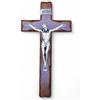 La Balestra Crocifisso da Parete - Artigianale Made in Italy Cristo e INRI Placcati Argento 999 - Crocifissi da Parete in Legno, Cura e Precisione dei dettagli di Gesù Crocifisso - 25 x 14cm