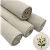 aufodara 4 Pezzi Tessuto per Punto Croce 50 x 50 cm Tessuto di Lino Naturale per Ricamo, Tessuti Ricamati, Decorativo Tovaglia, DIY Cucito Borsa per il Pane, Borsa Portaoggetti (4)