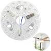 Syluxa Sostituzione della Luce LED Ventilatore Soffitto Modulo LED Rotondo Kit | 15W 5,3 Pollice 3 Colori 3000K/4000K/6500K con memoria, kit ristrutturazione ventilatore soffitto
