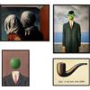 Printerland SET POSTER da parete Stampe da muro stile MAGRITTE Cartoncino Extrawhite - SENZA CORNICE - Decorazione Murale Soggiorno Arredo casa Camera da letto Cucina (MAGRITTE)