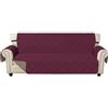 Ystyle Copridivano 4 Posti Con Braccioli, Reversibile Copri Divano Antigraffio Per Gatto Gatto, Copertura Divano Trapuntato Doppio Lato, Universale Sofa Cover, Bordeaux + Caffè Chiaro