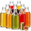 KADAX bottiglie in vetro 330ml con tappo a vite oro - bottiglie vuote da riempire per succhi, sciroppo, olio e liquore, conservazione alimentare
