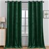 YSTELLAA Tende Velluto Oscuranti Per Interni 2 Pezzi, 140×245CM, Tende Camera Da Letto Moderna, Con Anelli, Termica Isolante Freddo E Caldo, Per Camera Da Letto, Verde